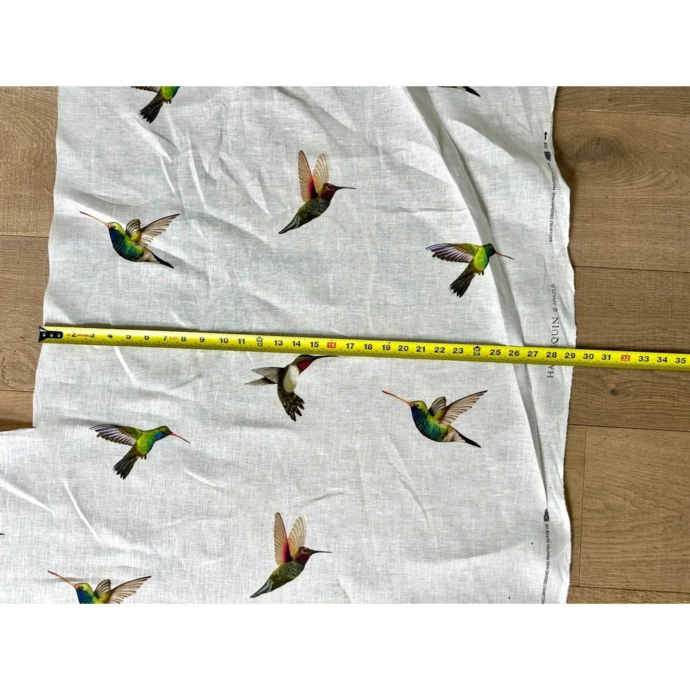 Harlequin Amazilia UK Hummingbird 100% Linen Fabric 3 Yards